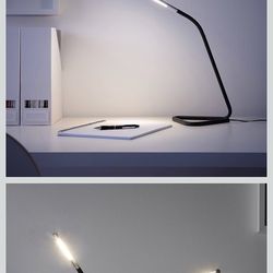 IKEA  Hårte Led Work Lamp, Black, Silver Color