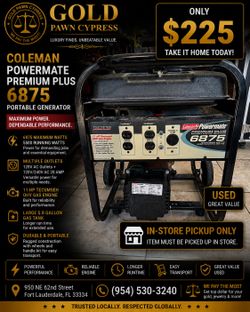 Coleman Powermate Premium Plus 6875 Portable Generator