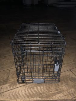 Small dog cage with tray