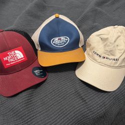 The North Face Cap, Bubba Gump Cap, Tommy Hilfiger Cap