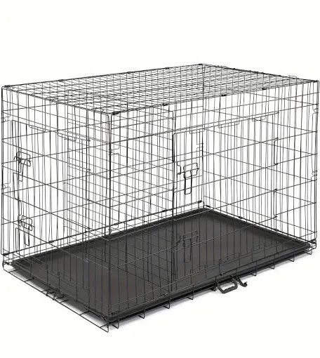 New World Newly Enhanced Single Door New World Dog Crate, Includes Leak-Proof Pan, Floor Protecting Feet, & New Patented Features,  48” L, 29”W, 39” H
