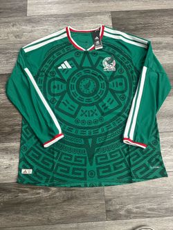 Men’sAdidas Long Sleeve Green Soccer Jersey 2XL Authentic