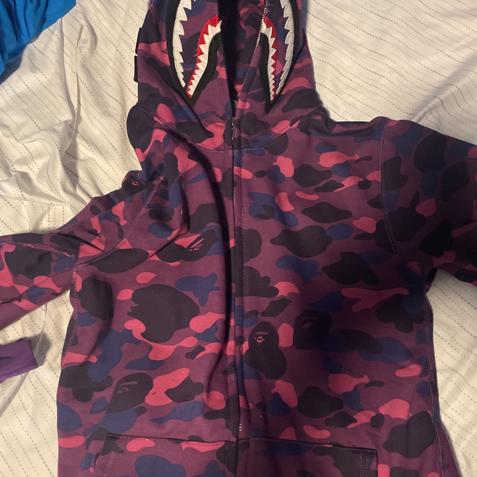 purple bape hoodie