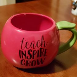 Teach Inspire grow teacher mug