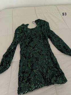 Green sequence dress
