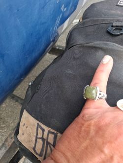 Silver ring with Irish jade stone