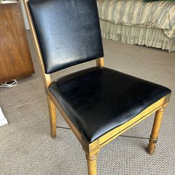 Antique Bernhardt Leather Chair 