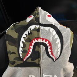 Bape shark zip used