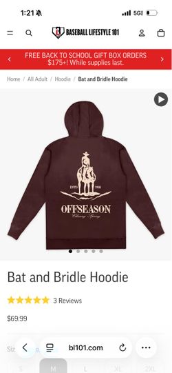 Baseball Lifestyle 101 hoodie brand new