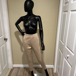 High Waist Pants High Rise Office Trousers Ankle Crop Slim Fit Casual Leggings