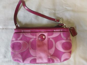 Used Pink Coach Wristlet