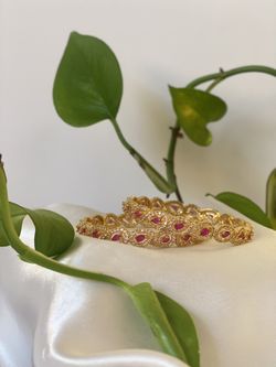 Gold And Pink Indian Bangles 