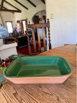 Romertopf Terra Green Terra Cotta Baking Dish Mexico 9x11