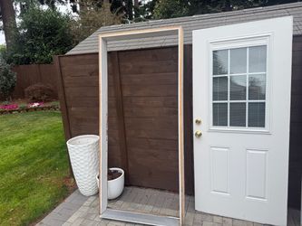 Steel door and storm door