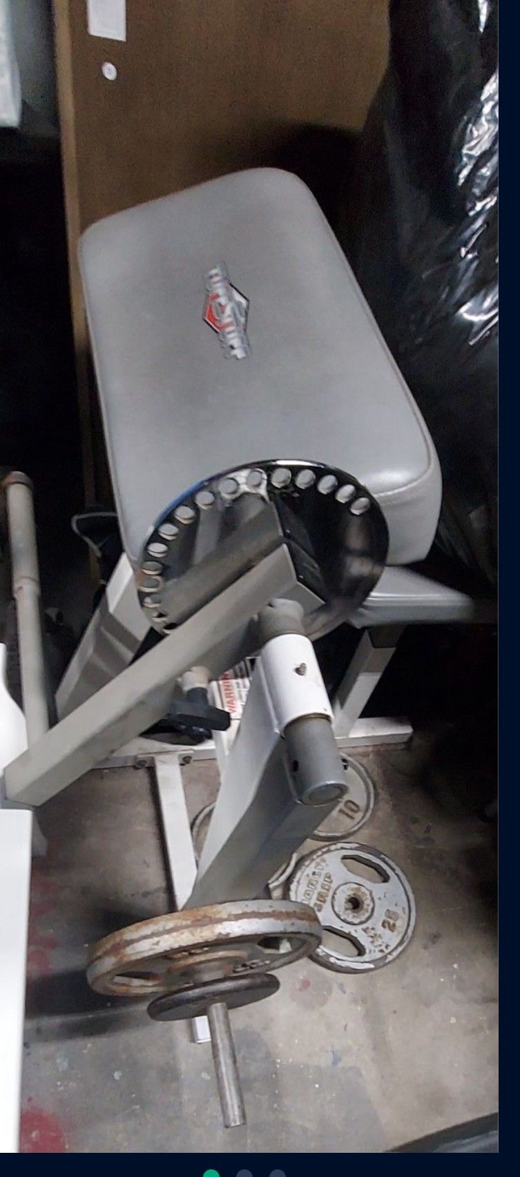 Used Preacher Curl Machine For 1" Hole Weights