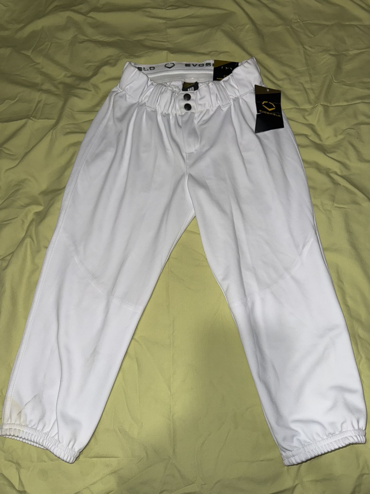 White Softball Pants Size MD (New w/ Tags, Small Stain)