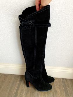 Sam Edelman Over The Knee Black Suede Boots