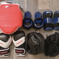 Boy Sparring Gears Set For Taekwondo