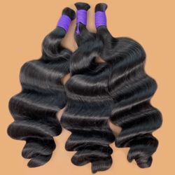 20” Loose Deep Bulk Hair Braiding For boho