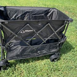 Double Layer Folding Wagon Cart – Heavy Duty Utility Cart New $60