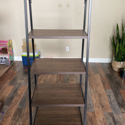 Ladder Shelf Wood And Metal Modern Brow  