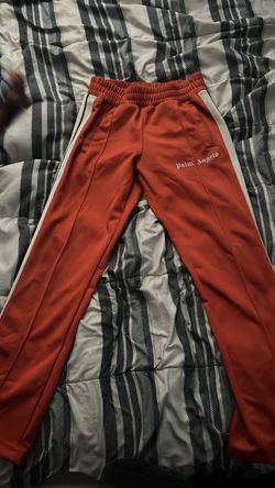 Palm Angels Track Pants Orange White Stripe