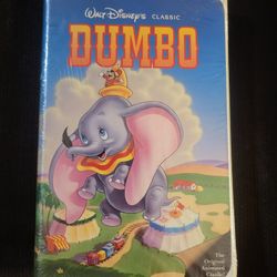 Rare Vintage Black Diamond Edition Disney Dumbo Clam Shell VHS  Cassette Tape! 