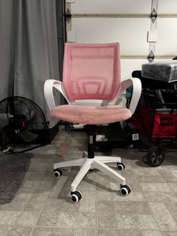 Pink & White office chair