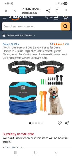 RUXAN Underground Electric Dog Fence System, Electric In Ground Dog Fence Containment System Aboveground Pet Containment System with Waterproof Collar