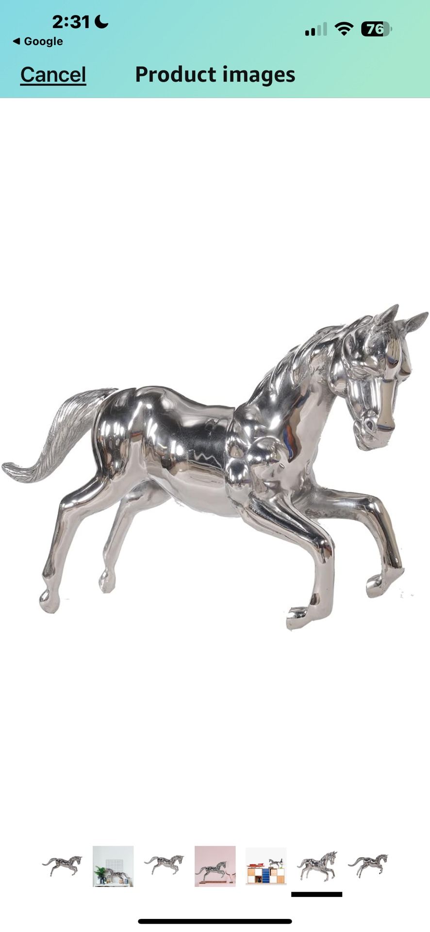Old Modern Handicrafts Horse Statue Large - A Symbol of Elegance and Freedom - Graceful Addition to Your Home Décor - 35 L x 8 W x 19 H Inches