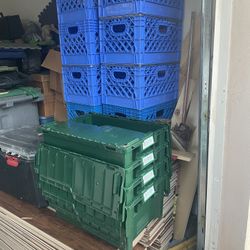 Storage Bin/totes ,milk Crates $4