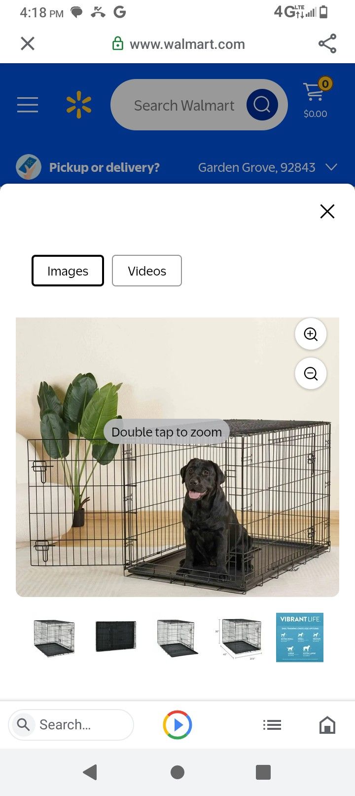 Vibrant Life Double Door Dog Crate