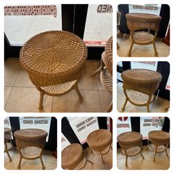 Wicker Accent Tables $24.99 each