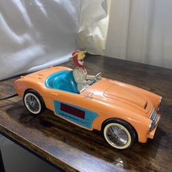Barbie Doll 1962 Convertible Car Alarm Clock Radio AM/FM Tested & Working 1996