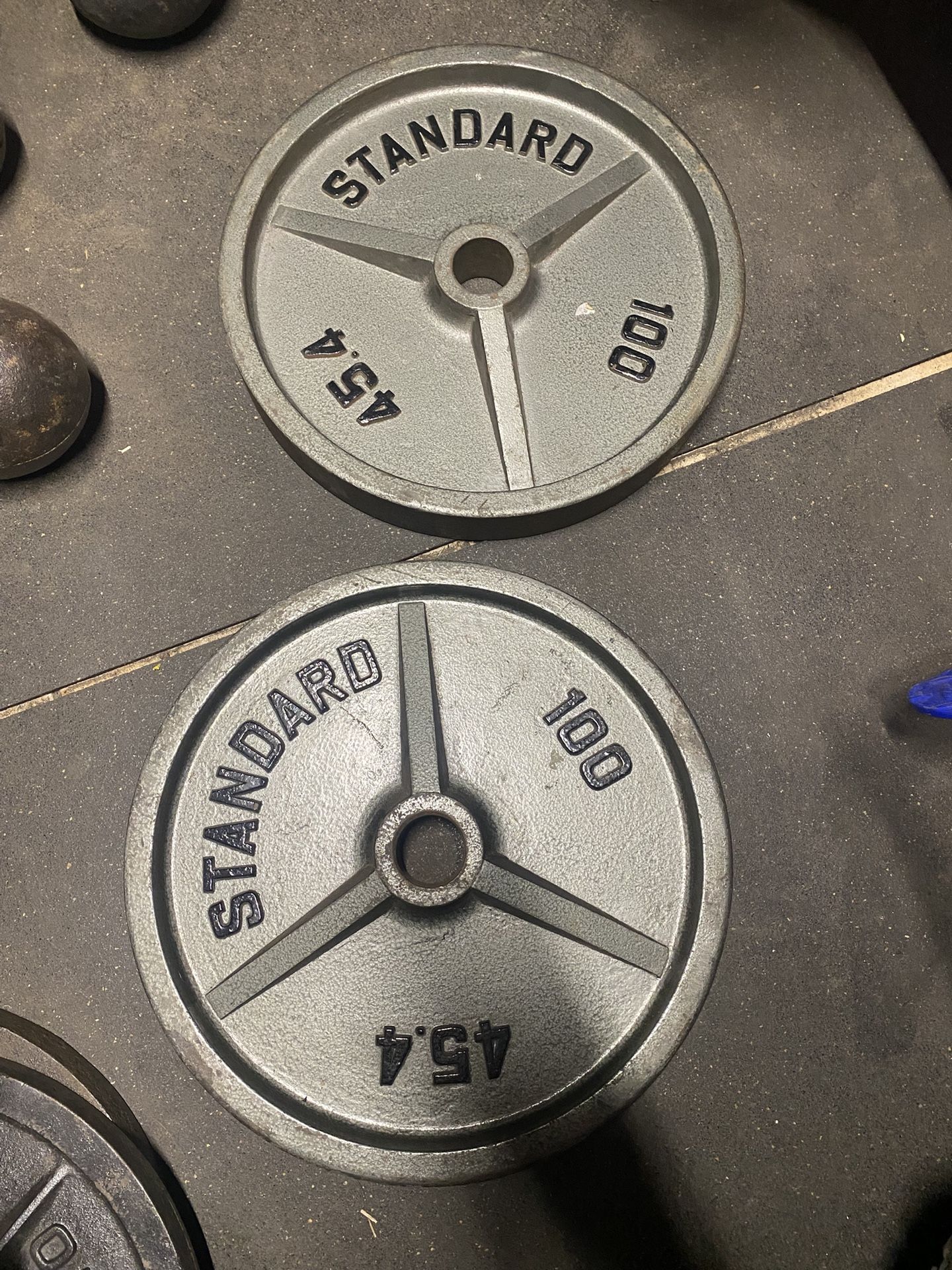 100 Lbs Pound Olympic Weight Plates Heavy Pair