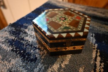 Octagonal Inlaid Wooden Box