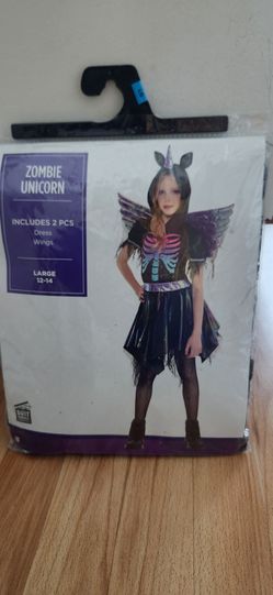 NEW-Zombie Unicorn Costume. (Girls Large- Size 12-14)