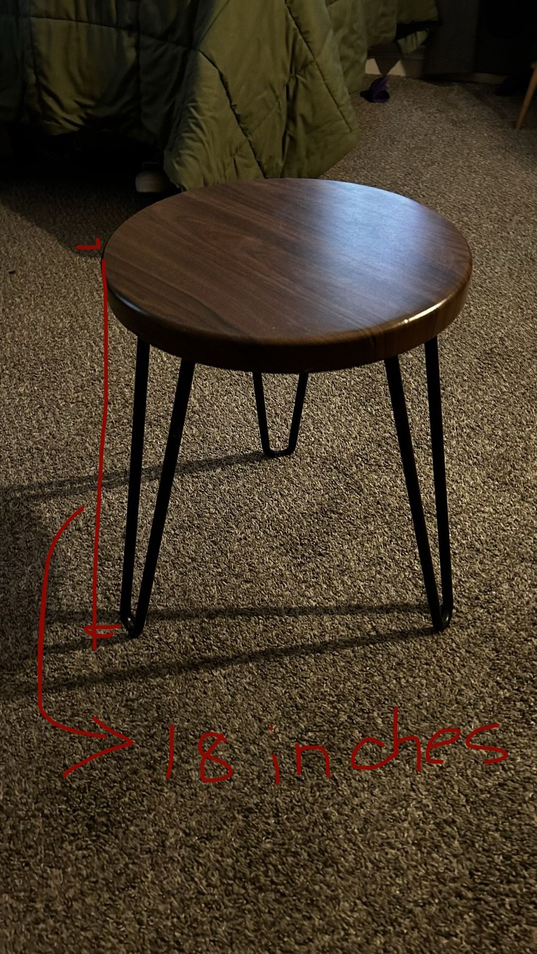 Low Stool With Hairpin Legs