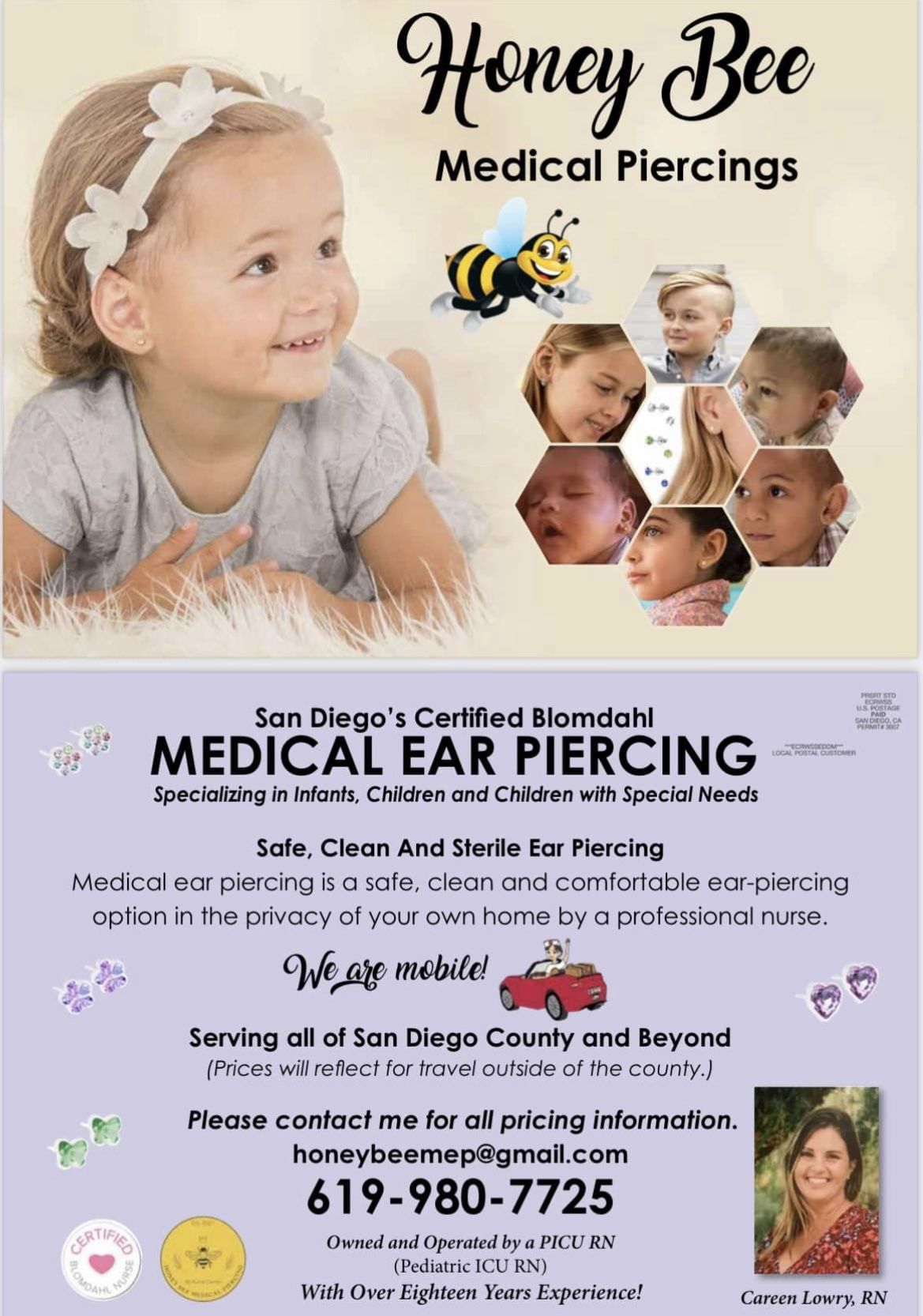 Mobile Pediatric Medical Ear Piercing