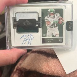 2022 Panini One Breece Hall Patch Auto 101/199