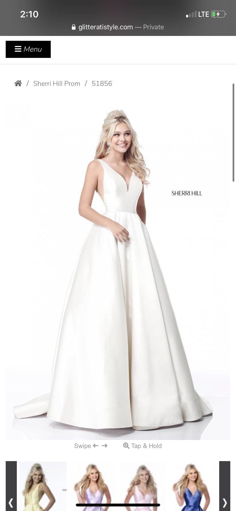 White prom dress