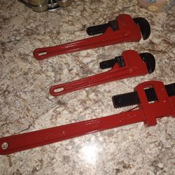 Restored Vintage Pipe Wrenches