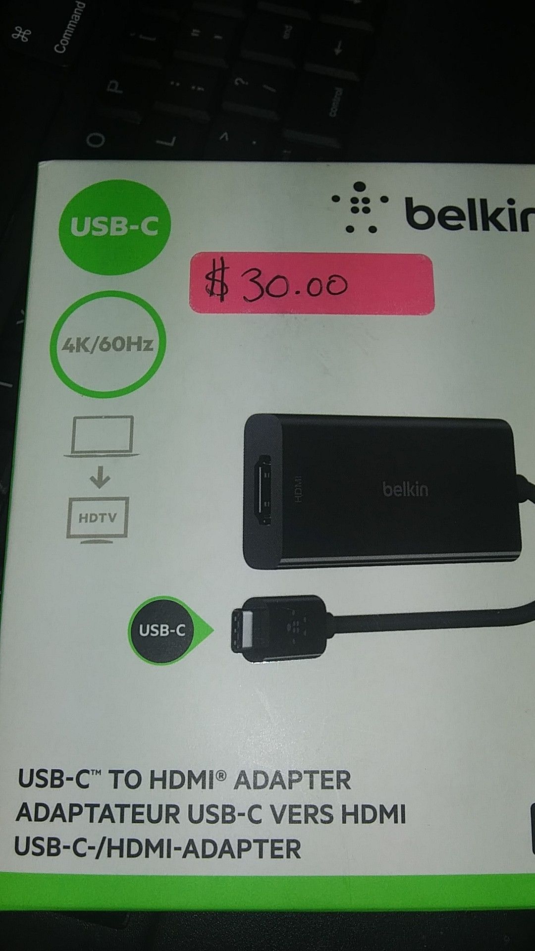 BELKIN USB TYPE C TO HDMI ADAPTER! BRAND NEW IN BOX!