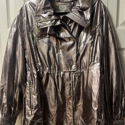 GREY by Jason Wu Metallic Drawstring Jacket size 12