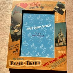 Disney World Vintage I love Disney Road Trip 5 X 7 Photo Frame Wood