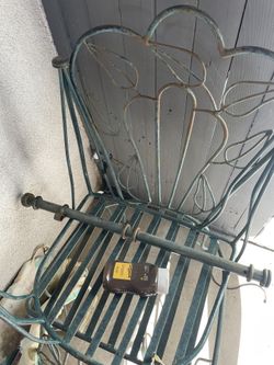 Mid Century Garden Chairs And Rectangle Glass Top Matching Table With 4 Chairs Excellent Condition