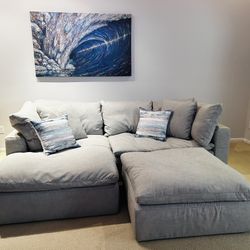 RH Cloud Modular Couch / Sofa With Ottoman