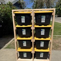 Heavy Duty Storage Rack for 27 Gallon Bins – Custom Built