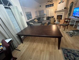 Large Solid Wood Dining Table – Seats 6-8 – $100