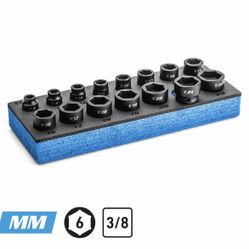 3/8” Drive Stubby Impact Socket Sets MM
